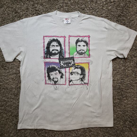 Vtg USA Alabama Band T-Shirt Pass It On Down Wild Country 1991 Tour XL - Picture 1 of 6
